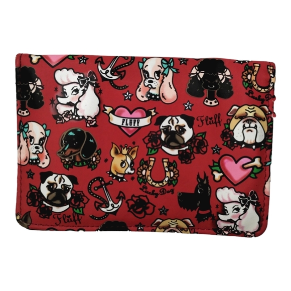 NWOT Fluff Dog Lover Passport Wallet - Picture 1 of 4
